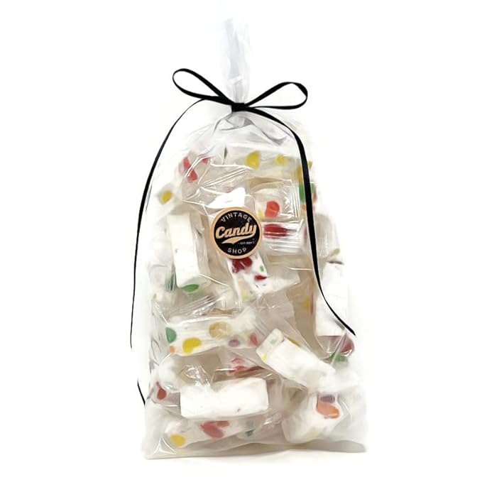 Nougat Jubes, Soft Chewy Nougat Jujube Candy with Fruity Jelly Beans, Bulk Gift Bags